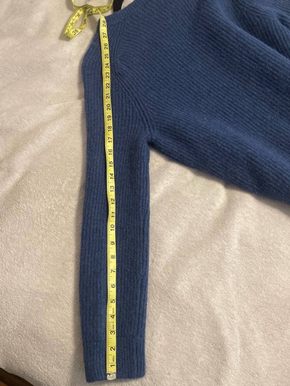 Polo Ralph Lauren Heathered Navy Wool Alpaca Crewneck Sweater men’s M - Picture 7 of 7